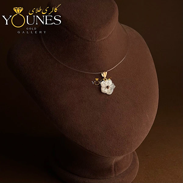 آویز سواروسکی گل بابونه طلا